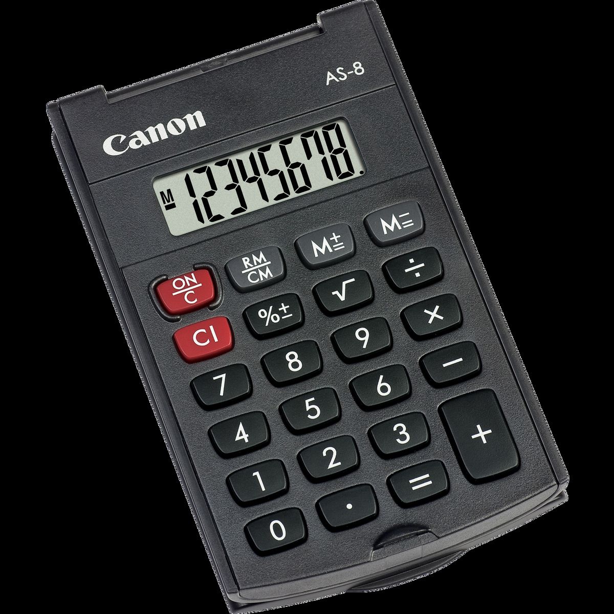 Canon AS-8 8-Digit Handheld Calculator with Flip Cover