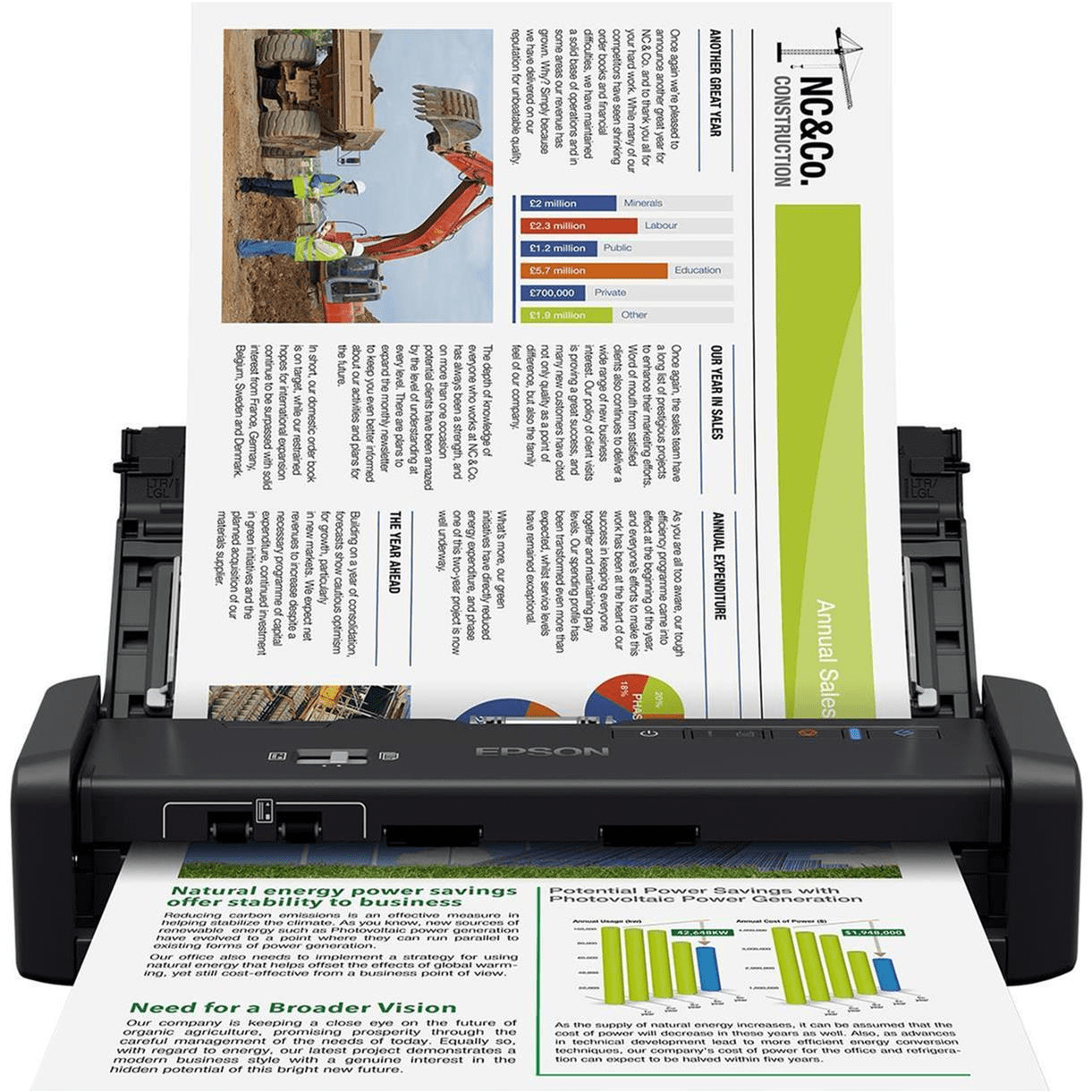 Epson WorkForce DS-360W A4 ADF Scanner B11B242401