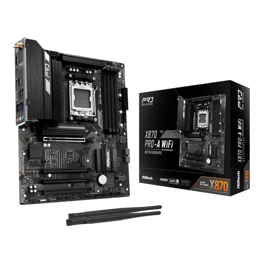 ASRock X870 Pro-A AMD Socket AM5 ATX Wi-Fi Gaming Motherboard 90-MXBT60-A0UAYZ